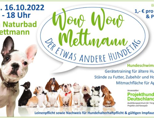 Wow Wow Mettmann Der etwas andere Hundetag am 16.10.2022 im Mettmanner Naturfreibad